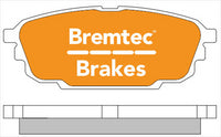 BREMTEC TRADE-LINE BRAKE PADS SET MAZDA 626 2.0L 98-02 BT983TS