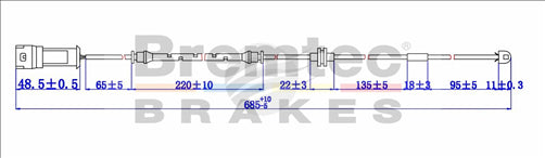 BREMTEC EUROLINE BRAKE WEAR SENSOR BTS147