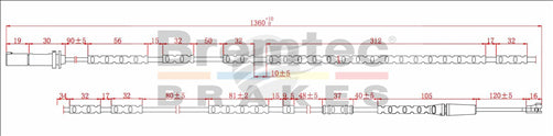 BREMTEC EUROLINE BRAKE WEAR SENSOR BTS240