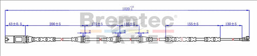 BREMTEC EUROLINE BRAKE WEAR SENSOR BTS242