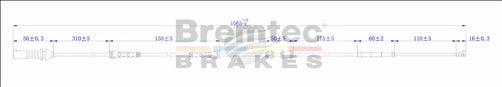 BREMTEC EUROLINE BRAKE WEAR SENSOR BTS248
