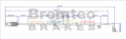 BREMTEC EUROLINE BRAKE WEAR SENSOR BTS36
