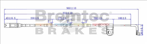 BREMTEC EUROLINE BRAKE WEAR SENSOR BTS48