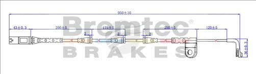 BREMTEC EUROLINE BRAKE WEAR SENSOR BTS49