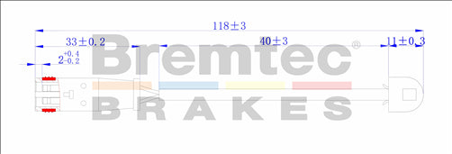 BREMTEC EUROLINE BRAKE WEAR SENSOR BTS70