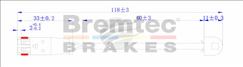 BREMTEC EUROLINE BRAKE WEAR SENSOR BTS75