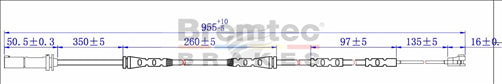 BREMTEC EUROLINE BRAKE WEAR SENSOR BTS79