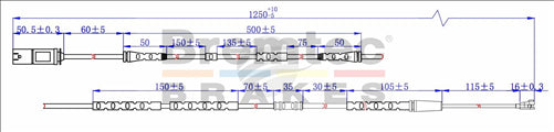 BREMTEC EUROLINE BRAKE WEAR SENSOR REAR BTS80