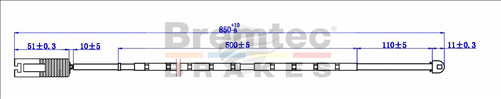 BREMTEC EUROLINE BRAKE WEAR SENSOR BTS92