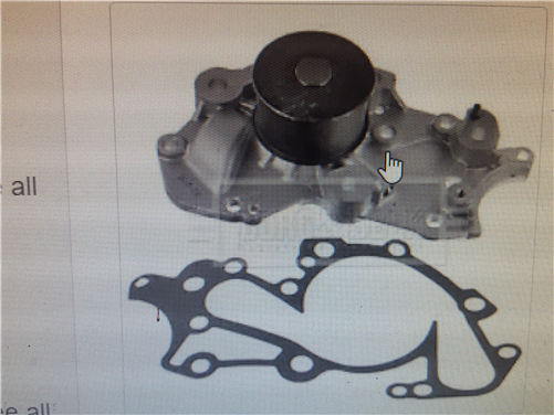 BORG & BECK Water Pump Hyundai/Kia G6EA w/ 65mm Impellor 03/06-08/09