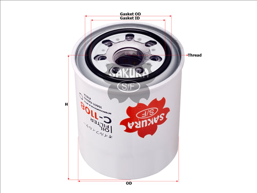 Sakura OIL FILTER FITS Z161X WZ161 C-1108