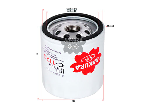 Sakura OIL FILTER Z418 Z87A  C-1123