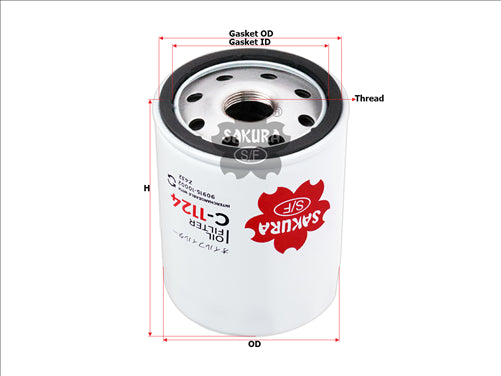 Sakura Oil Filter Z432 NLA use C-1124
