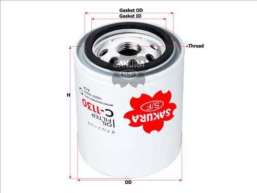 Sakura OIL FILTER FITS Z158 WZ158 FO1022 C-1130