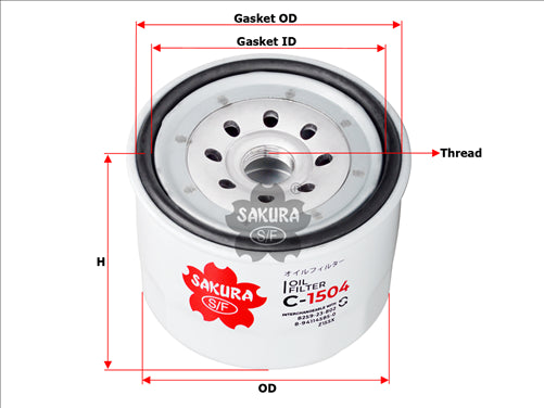 Sakura OIL FILTER FITS Z155X WZ155 C-1504