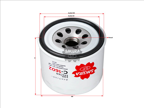 Sakura OIL FILTER FITS Z57A WZ57NM FO1006 C-1602