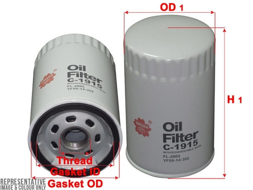 Sakura OIL FILTERA  C-1915 USE C-1917