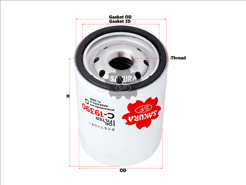 Sakura OIL FILTER FITS Z927 Z928 WCO125 C-19390