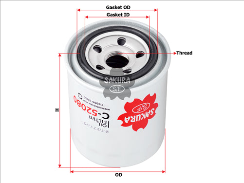 Sakura OIL FILTER 119005-35150 119005-35151 C-52080