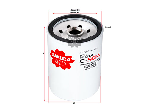 Sakura OIL FILTER FITS P550086 3254001600 C-5614