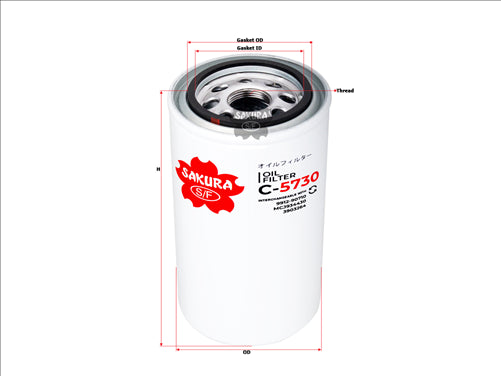 Sakura OIL FILTER FITS Z875 P558615 BT339 BT7349 3903264 C-5730
