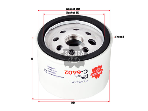 Sakura OIL FILTER FITS B7165 492932 C-6402