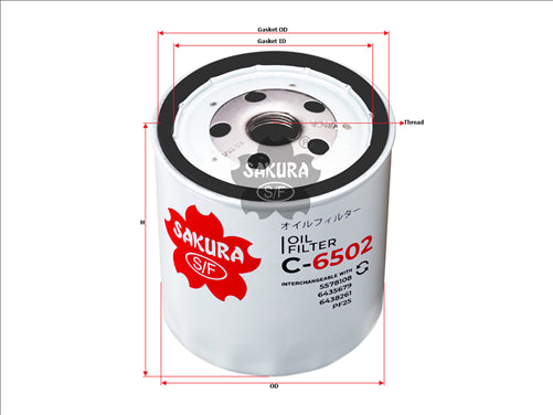 Sakura OIL FILTER  (Z40  57099) C-6502