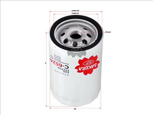 Sakura OIL FILTER FITS P550051 417-18-34130 C-6524