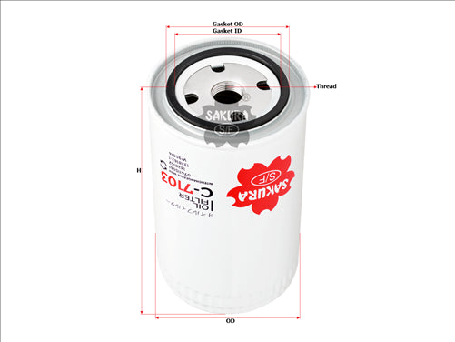 Sakura OIL FILTER FITS Z581 WZ581 C-7103