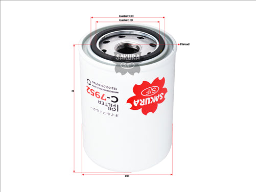 Sakura OIL FILTER FITS Z863 WCO194 C-7952