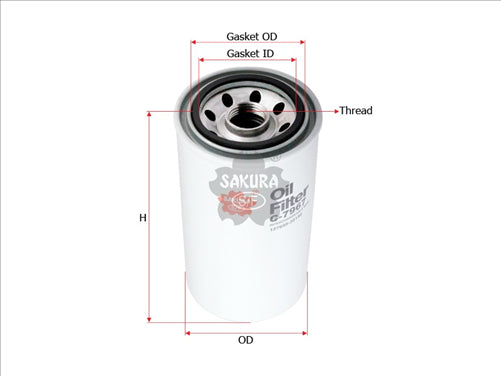 Sakura OIL FILTER 127695-35150 C-7967