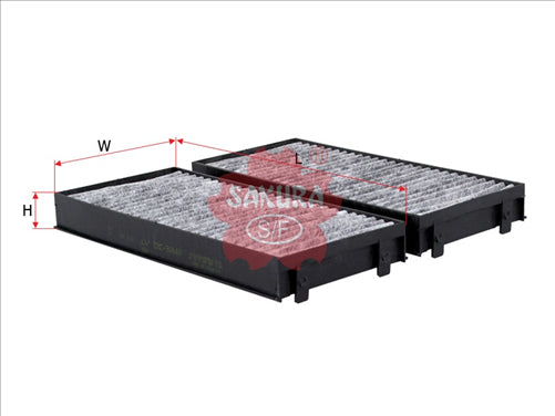 Sakura CABIN FILTER FITS WACF0097 CARBON ACTIVATED CAC-30040-S