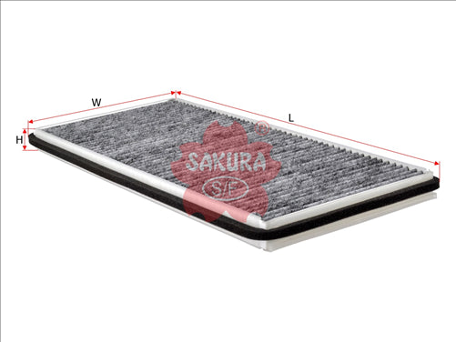 Sakura CABIN FILTER FITS RCA135C WACF0071 CARBON ACTIVATED CAC-30060
