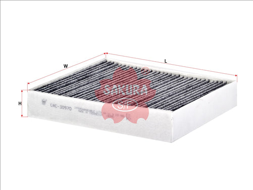 Sakura CABIN FILTER FITS RCA320C WACF0176 CARBON ACTIVATED CAC-30970