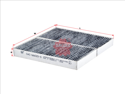Sakura CABIN FILTER FITS RCA212P WACF0141 CARBON ACTIVATED CAC-66020-S