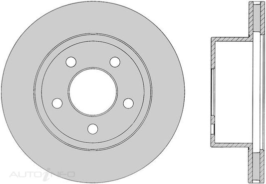 DISC ROTOR FR JEEP CHER 280*24*22.7 VENT 5STUD 72id 82H - DR096