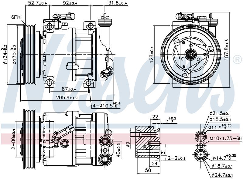 Nissens COMPRESSOR ALFA ROMEO 156 97-06, 147 01-10, GTV 98-05, SPIDER 98-05