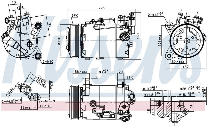 HELLA COMPRESSOR BMW X1 F48 10/15-ON CM2022