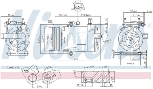 JAYAIR COMPRESSOR FORD TRANSIT VN 3/13-ON CM2036