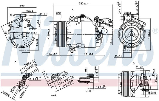 Nissens COMPRESSOR BMW 1 SERIES E82 E87 E88 04-ON 3 SERIES E90 E91 E92 E93