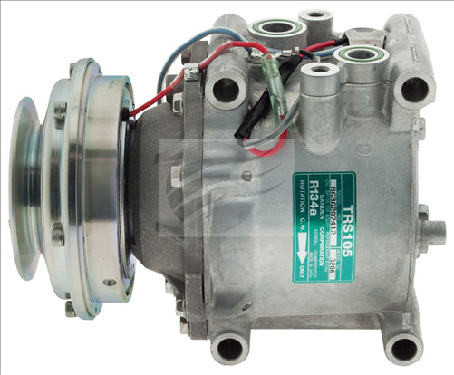 SANDEN COMPRESSOR TRS105 12V 95MM 1A O/HANG TRTON V6 TRDER 3.5 & 4.0LT CM3206