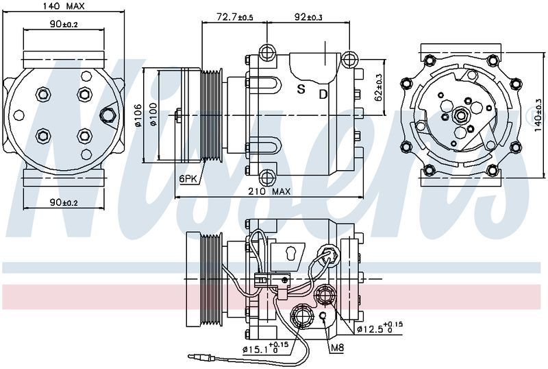 Nissens COMPRESSOR SAAB 9-3 98 - 03 CM3211N