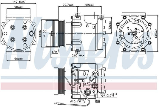 Nissens COMPRESSOR SAAB 9-3 98 - 03 CM3211N