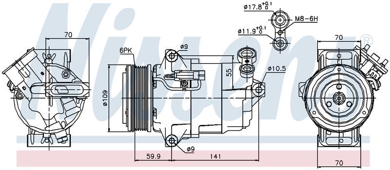 Nissens COMPRESSOR ASTRA AG 1.9L DSL 2006- CM5318N