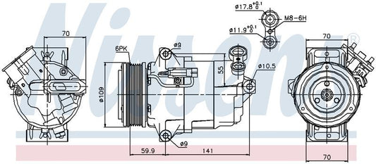 Nissens COMPRESSOR ASTRA AG 1.9L DSL 2006- CM5318N