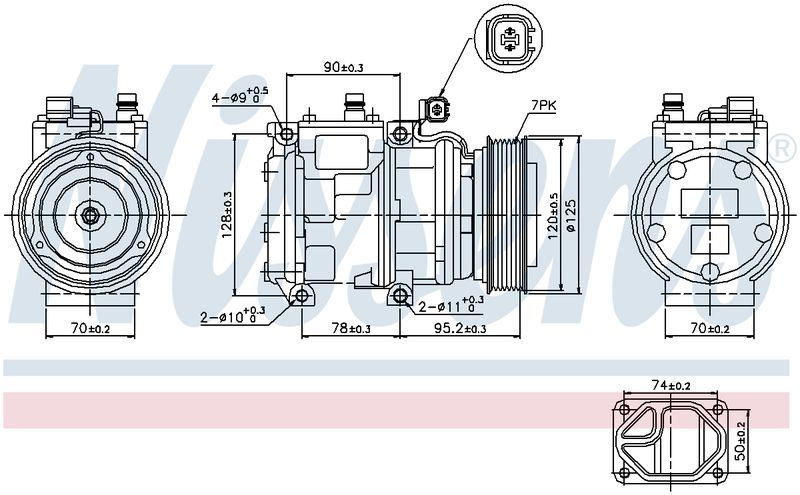 Nissens COMPRESSOR LANDROVER DISCOVERY II 94-98 RANGE ROVER V8 94-02 CM5576N