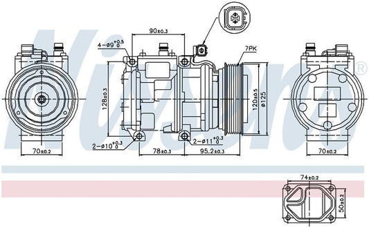 Nissens COMPRESSOR LANDROVER DISCOVERY II 94-98 RANGE ROVER V8 94-02 CM5576N