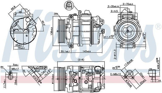 Nissens COMPRESSOR BMW 1 SERIES E82 E88 135I 03/08- 3 SERIES E90 335I CM5641N