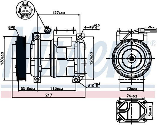 Nissens COMPRESSOR JEEP GRAND CHEROKEE 4.0L 93-98 10PA17C CM5820N