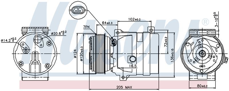 Nissens COMPRESSOR RENAULT MASTER X70 2.5L DSL 07-09 CM9038N
